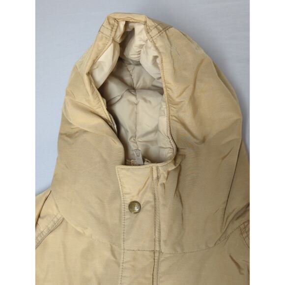 VTG LL Bean Mens M Tan Hooded Parka Jacket Field Coat Freeport Maine - Picture 12 of 16